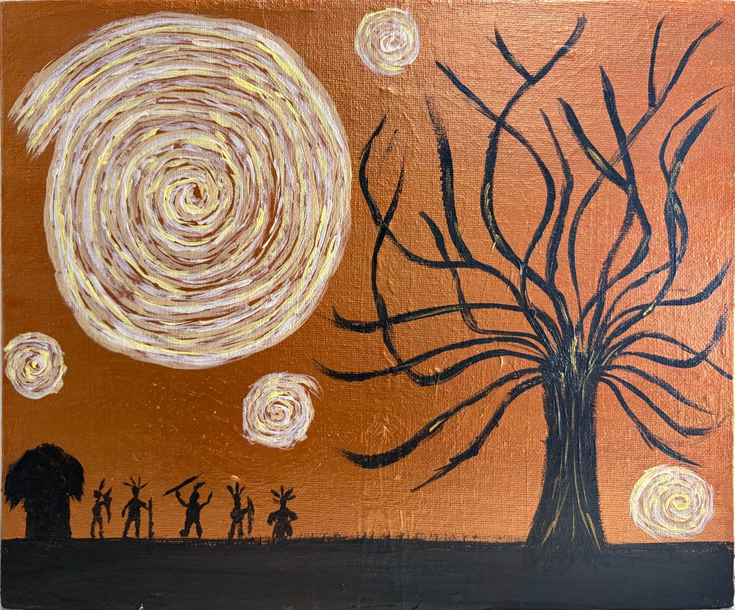 The First Ones, a painting by Aditya Mittal