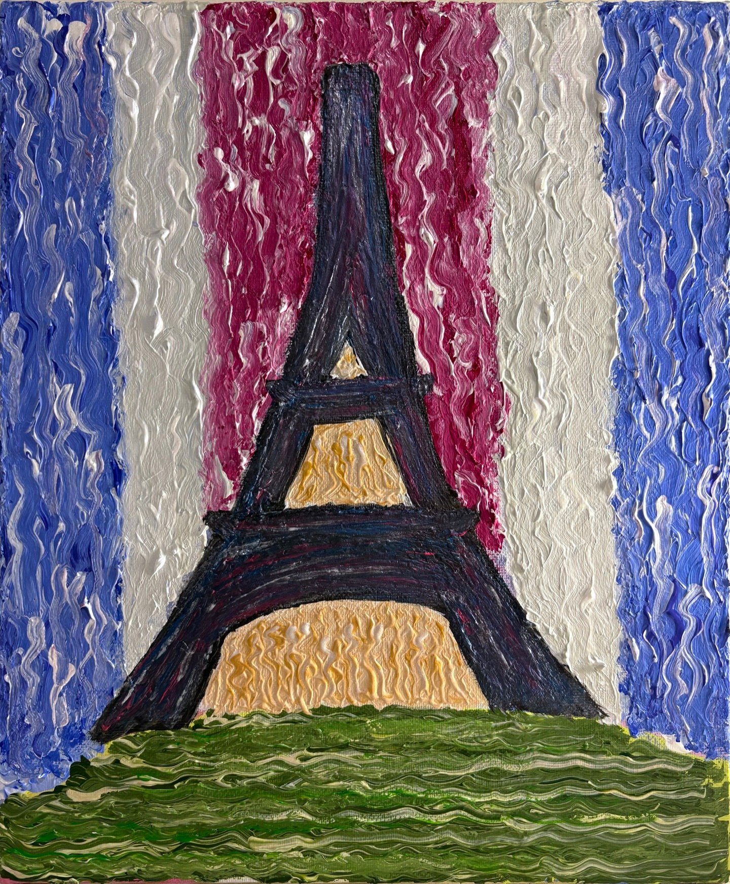 The Paris in My Head, a painting by Aditya Mittal