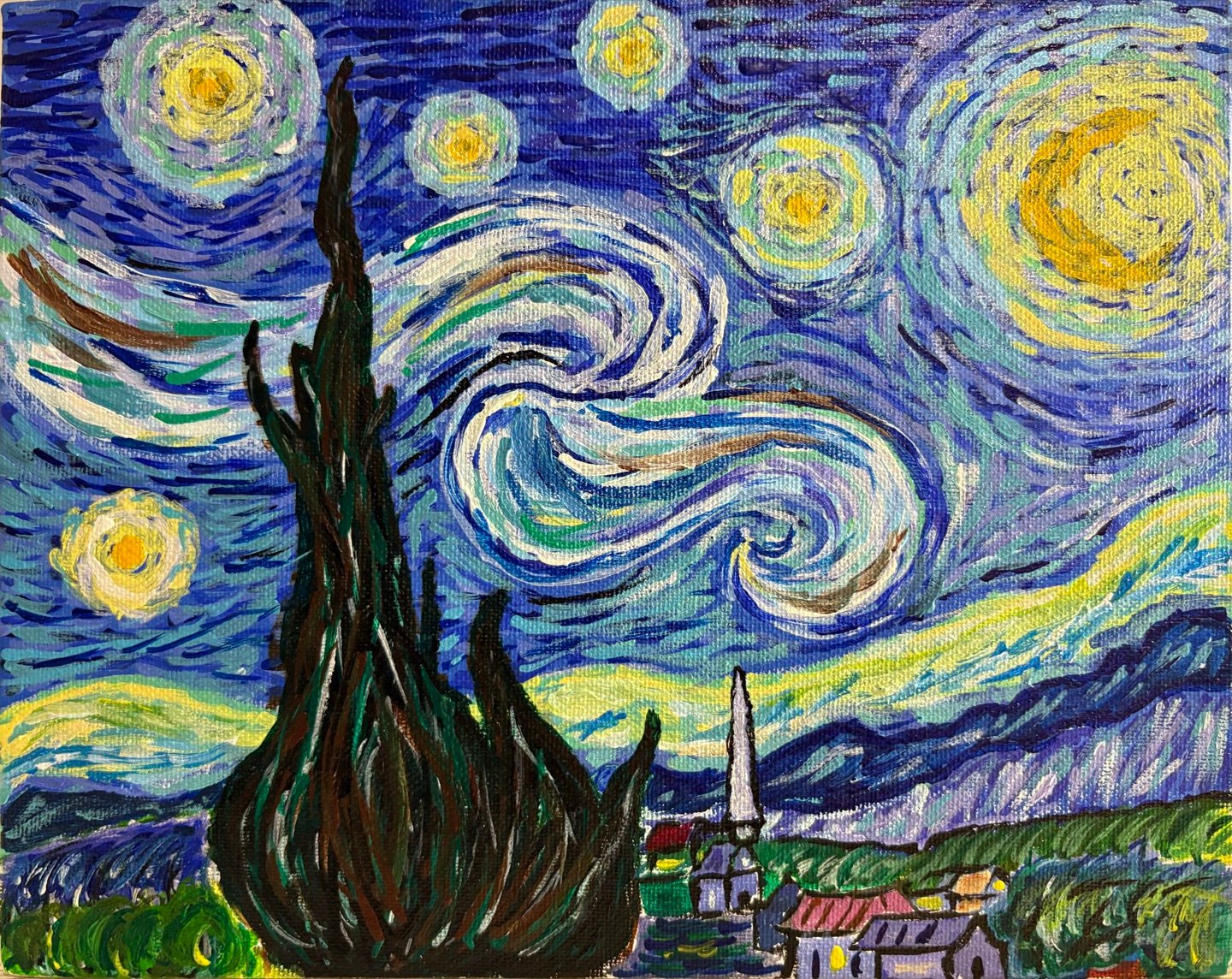 The Starry Night, a painting by Aditya Mittal