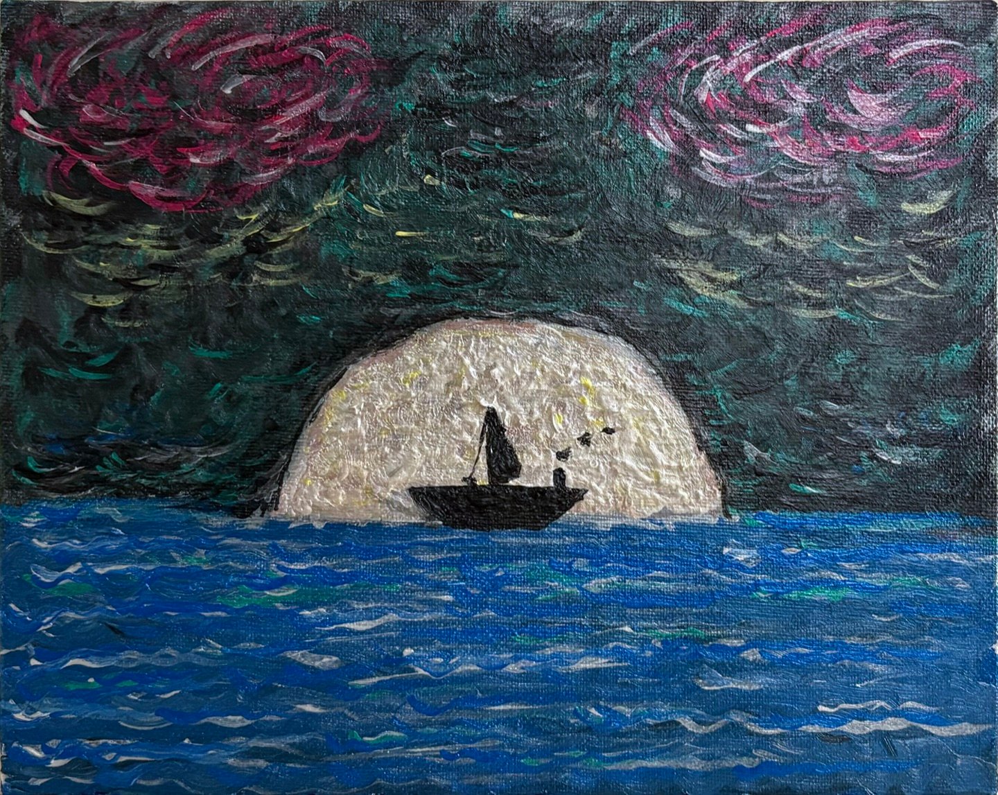 To the Horizon, a painting by Aditya Mittal